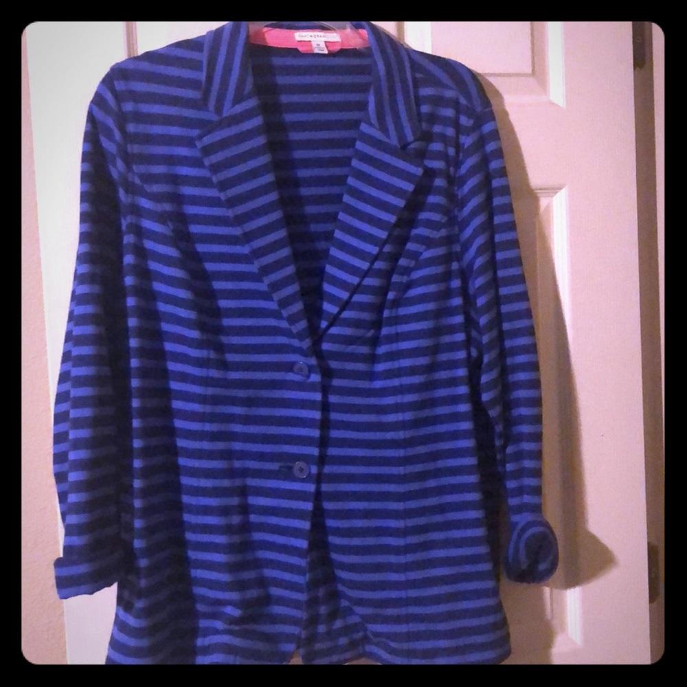 Blue striped jacket